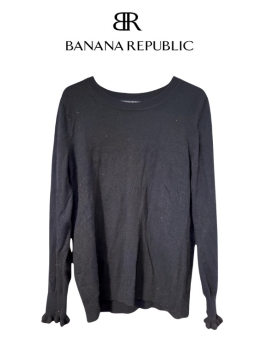 Banana Republic Black Knit Crewneck Sweater